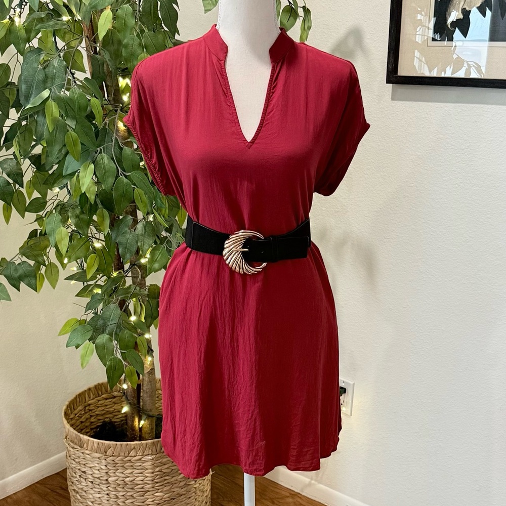 Madewell Tunic Dress Red Size Small